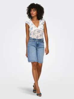 ONLELLA Taille moyenne Regular Fit Short en denim