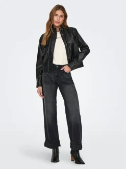 ONLELLA Taille moyenne Wide Leg Fit Jeans