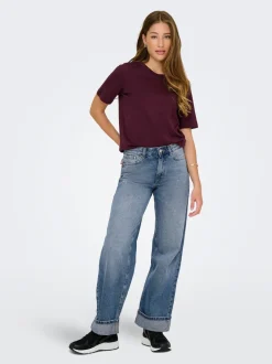 ONLELLA Taille moyenne Wide Leg Fit Jeans