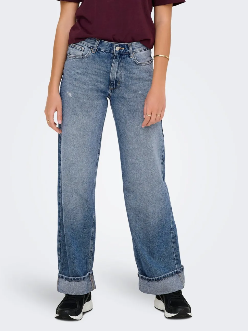 ONLELLA Taille moyenne Wide Leg Fit Jeans