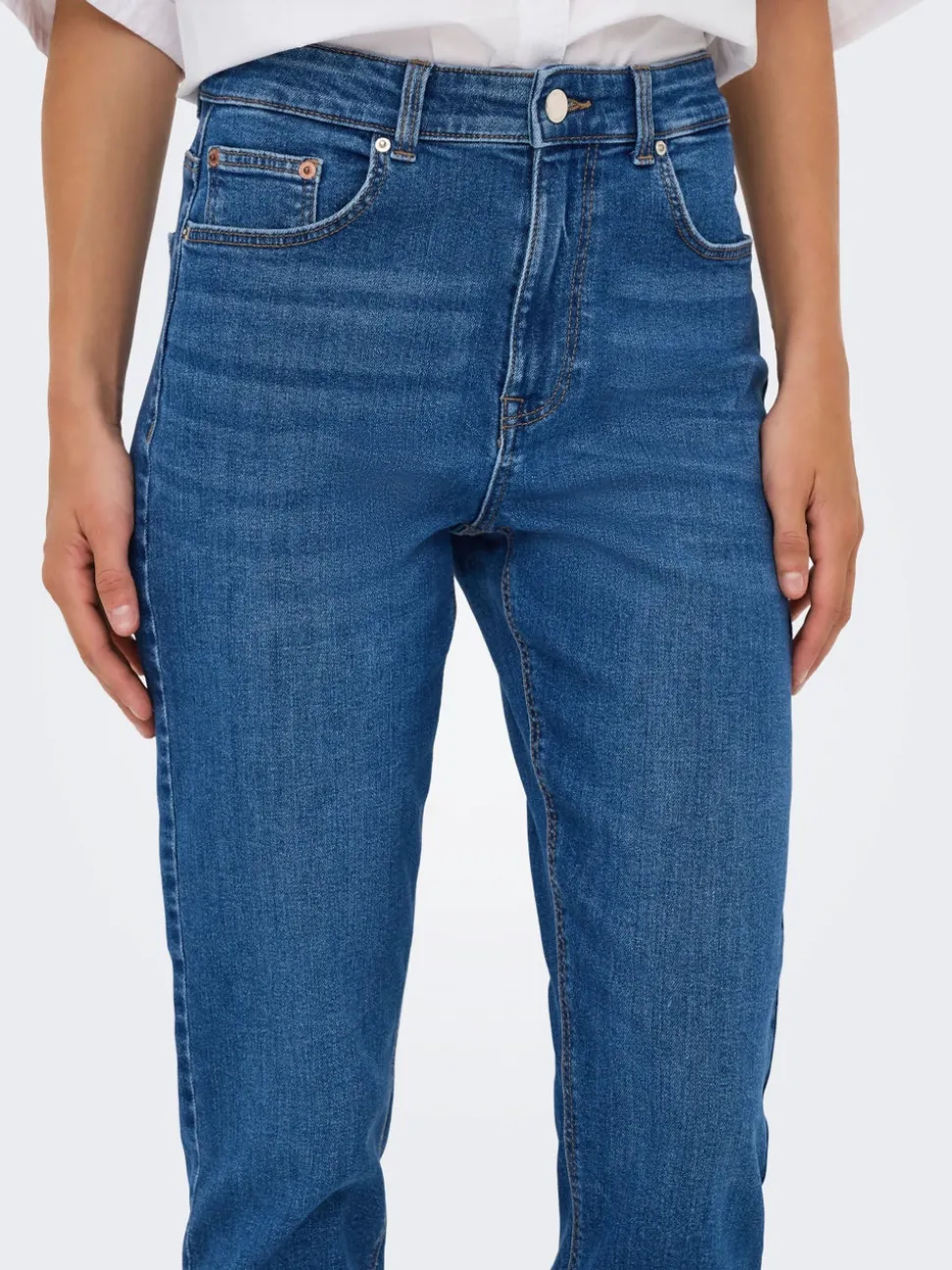 ONLEMEL Taille haute Straight Fit Longueur cheville Jeans