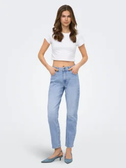 ONLEMEL Taille haute Straight Fit Longueur cheville Jeans
