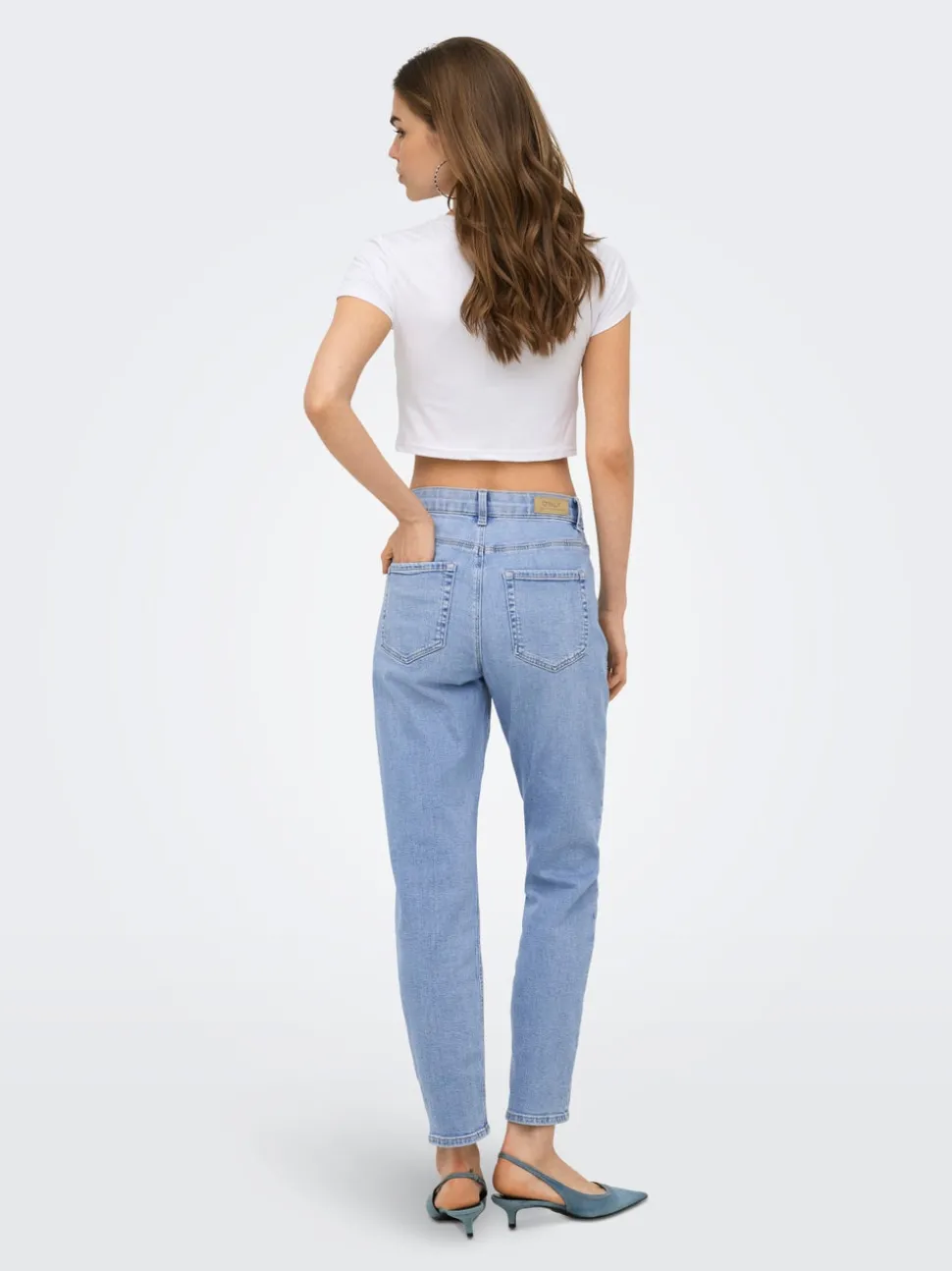 ONLEMEL Taille haute Straight Fit Longueur cheville Jeans