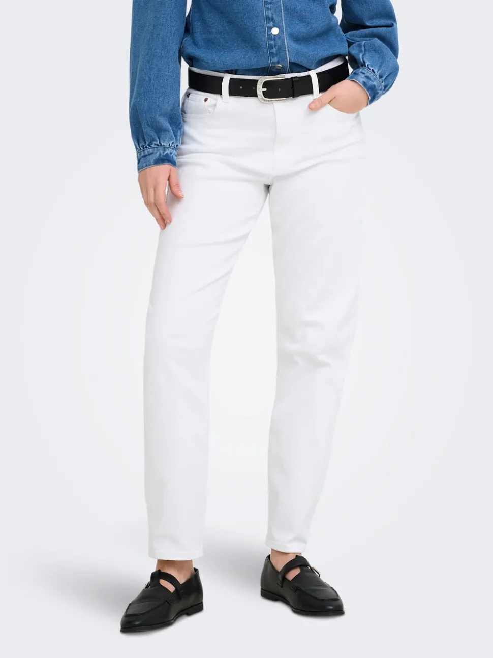 ONLEMEL Taille haute Straight Fit Longueur cheville Jeans