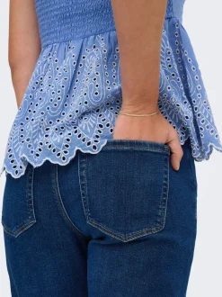 ONLEMEL Taille haute Straight Fit Longueur cheville Jeans