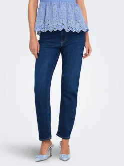 ONLEMEL Taille haute Straight Fit Longueur cheville Jeans