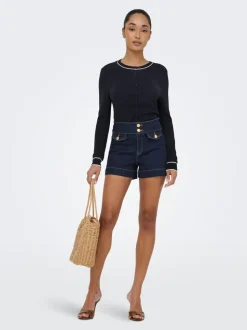 ONLEMILIA Taille haute Regular Fit Short en denim