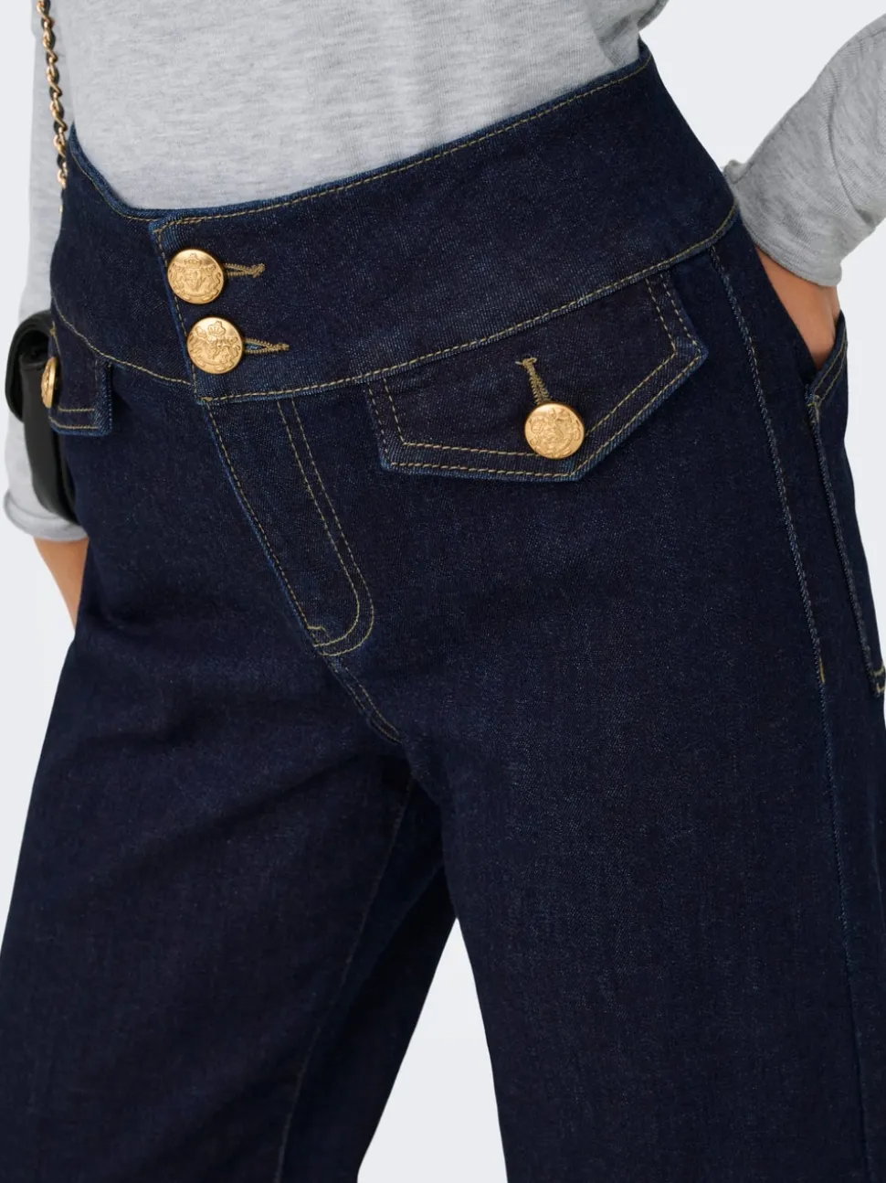 ONLEMILIA Taille haute Coupe large - Courte Jeans