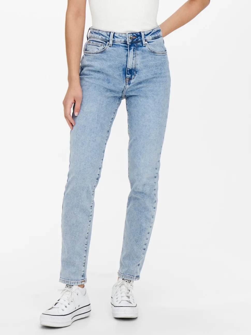 ONLEMILY Ankle Taille haute Straight Fit Jeans