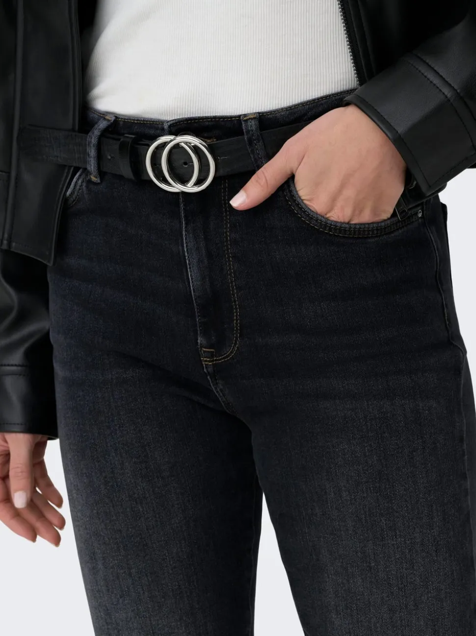 ONLEMILY Taille haute Straight Fit Longueur cheville Jeans