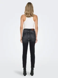 ONLEMILY Taille haute Straight Fit Longueur cheville Jeans