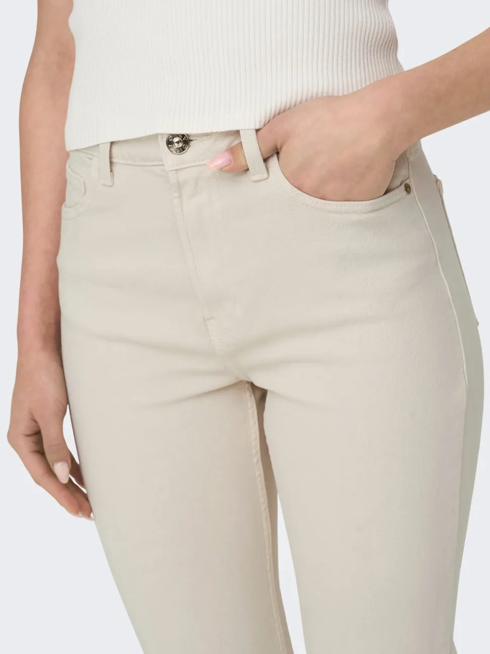 ONLEMILY Taille haute Straight Fit Longueur cheville Jeans