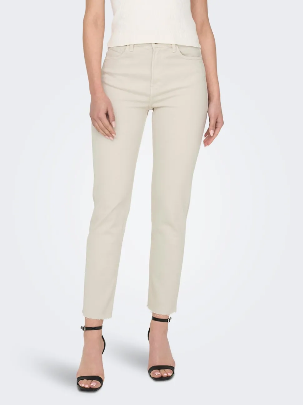 ONLEMILY Taille haute Straight Fit Longueur cheville Jeans