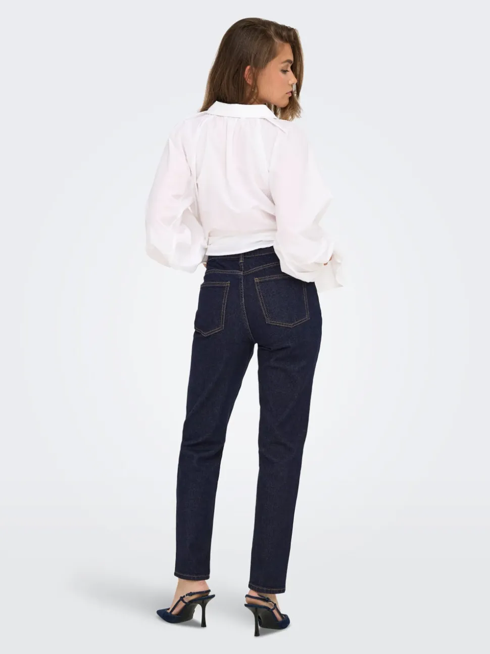 ONLEMILY Taille haute Straight Fit Longueur cheville Jeans