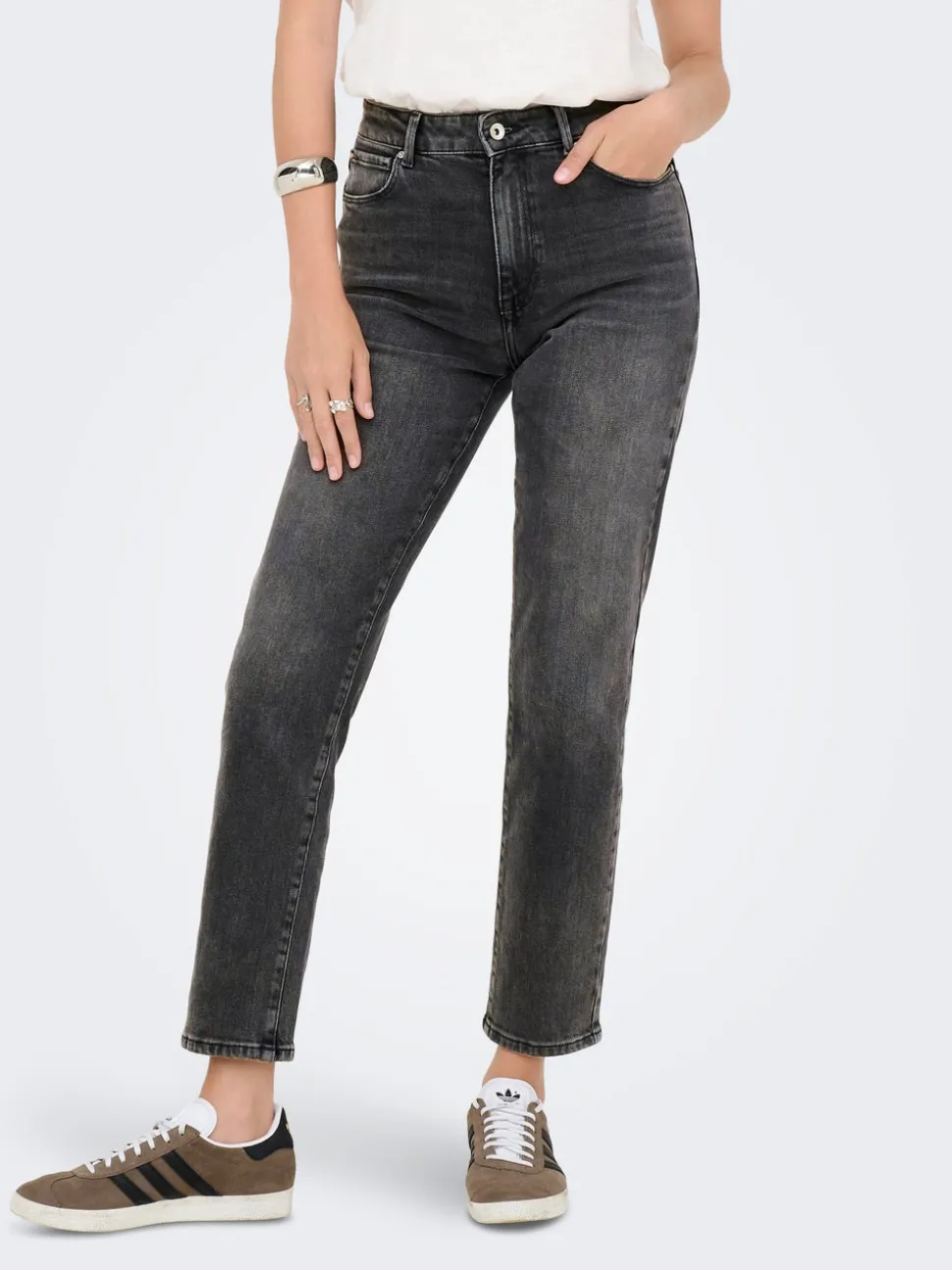 ONLEMILY Taille haute Straight Fit Longueur cheville Jeans