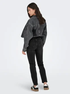 ONLEMILY Taille haute Straight Fit Longueur cheville Jeans