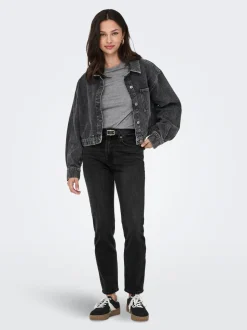 ONLEMILY Taille haute Straight Fit Longueur cheville Jeans