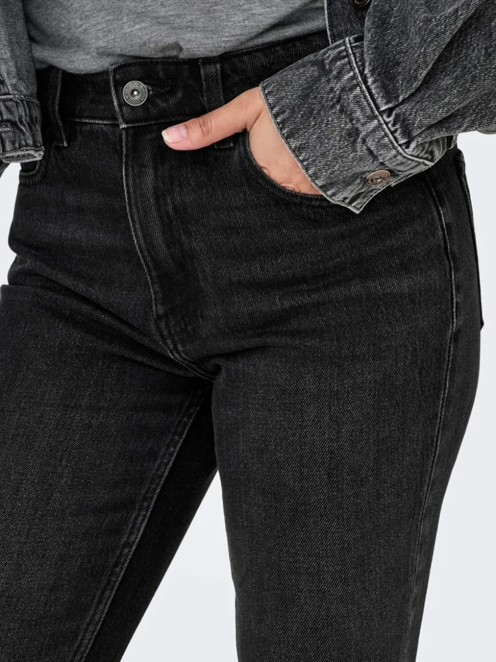 ONLEMILY Taille haute Straight Fit Longueur cheville Jeans