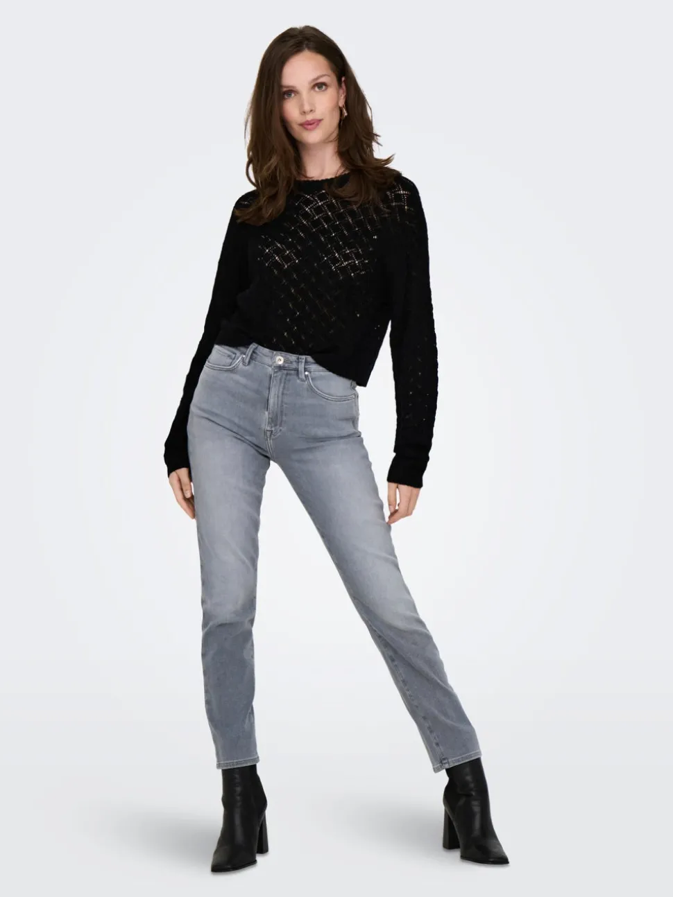 ONLEMILY Taille haute Straight Fit Longueur cheville Jeans