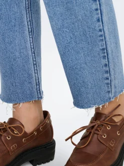 ONLEMILY Taille haute Straight Fit Court Jeans