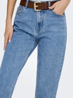 ONLEMILY Taille haute Straight Fit Court Jeans