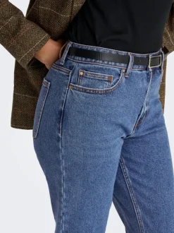 ONLEMILY Taille haute Straight Fit Court Jeans