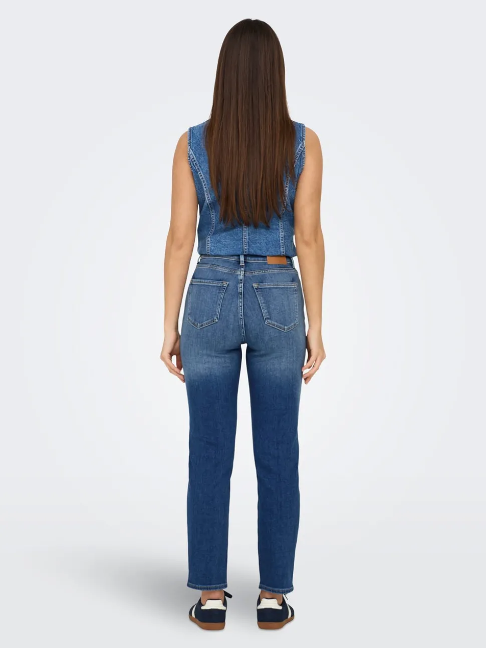 ONLEMILY Taille haute Straight Fit Longueur cheville Jeans