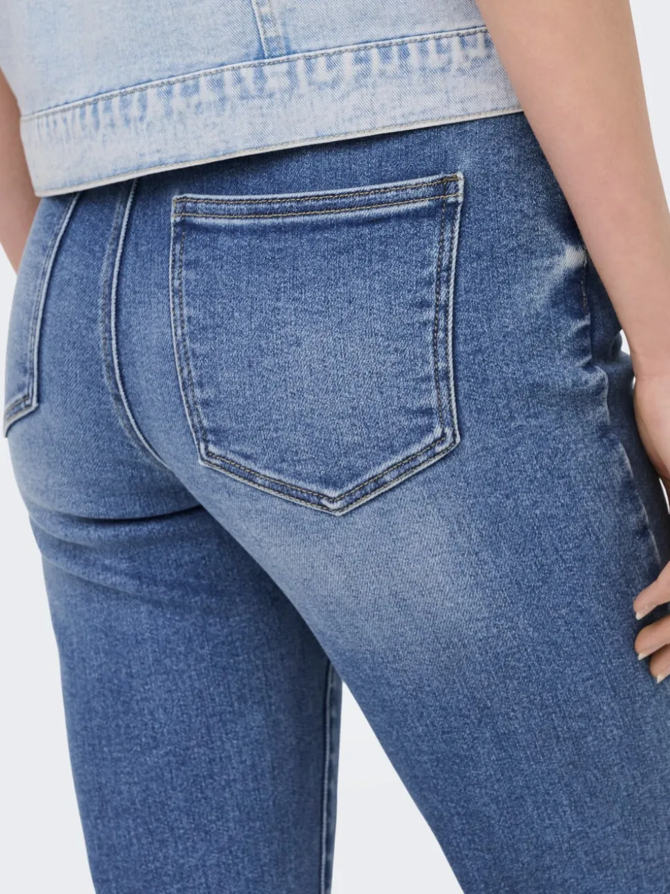 ONLEMILY-MILA Taille haute Straight Fit Longueur cheville Jeans