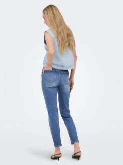 ONLEMILY-MILA Taille haute Straight Fit Longueur cheville Jeans