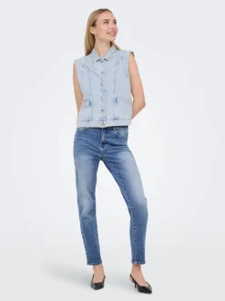 ONLEMILY-MILA Taille haute Straight Fit Longueur cheville Jeans