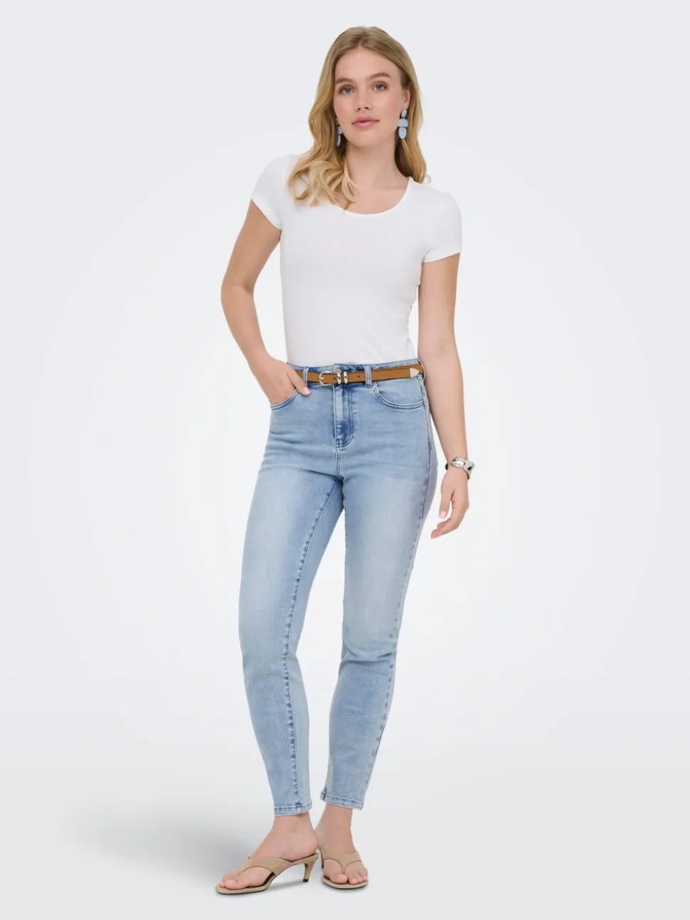 ONLEMILY-MILA Taille haute Straight Fit Longueur cheville Jeans