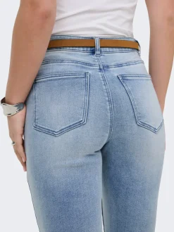 ONLEMILY-MILA Taille haute Straight Fit Longueur cheville Jeans