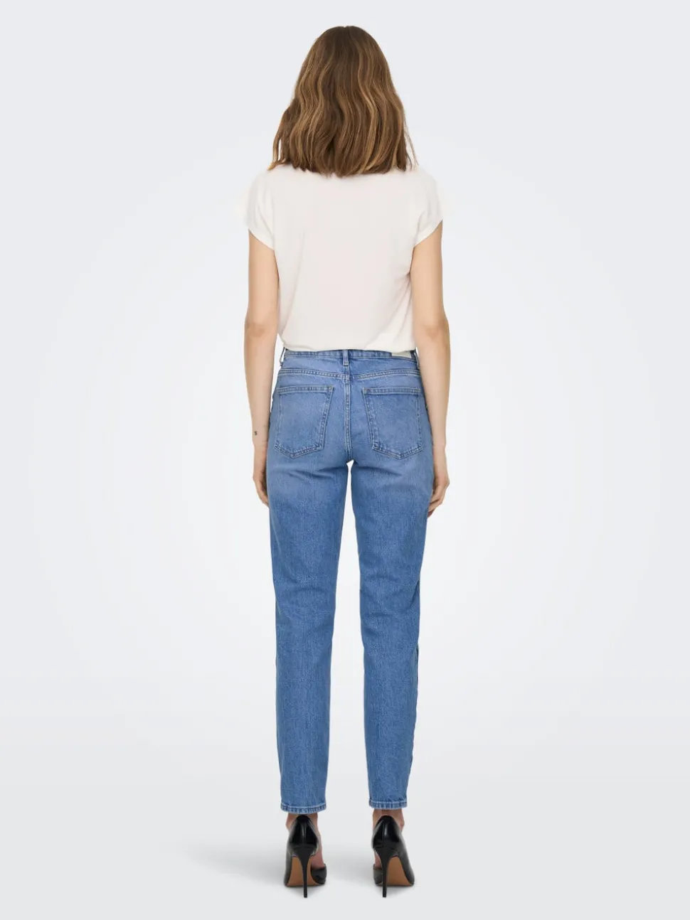 ONLEMILY Taille haute Straight Fit Longueur cheville Jeans