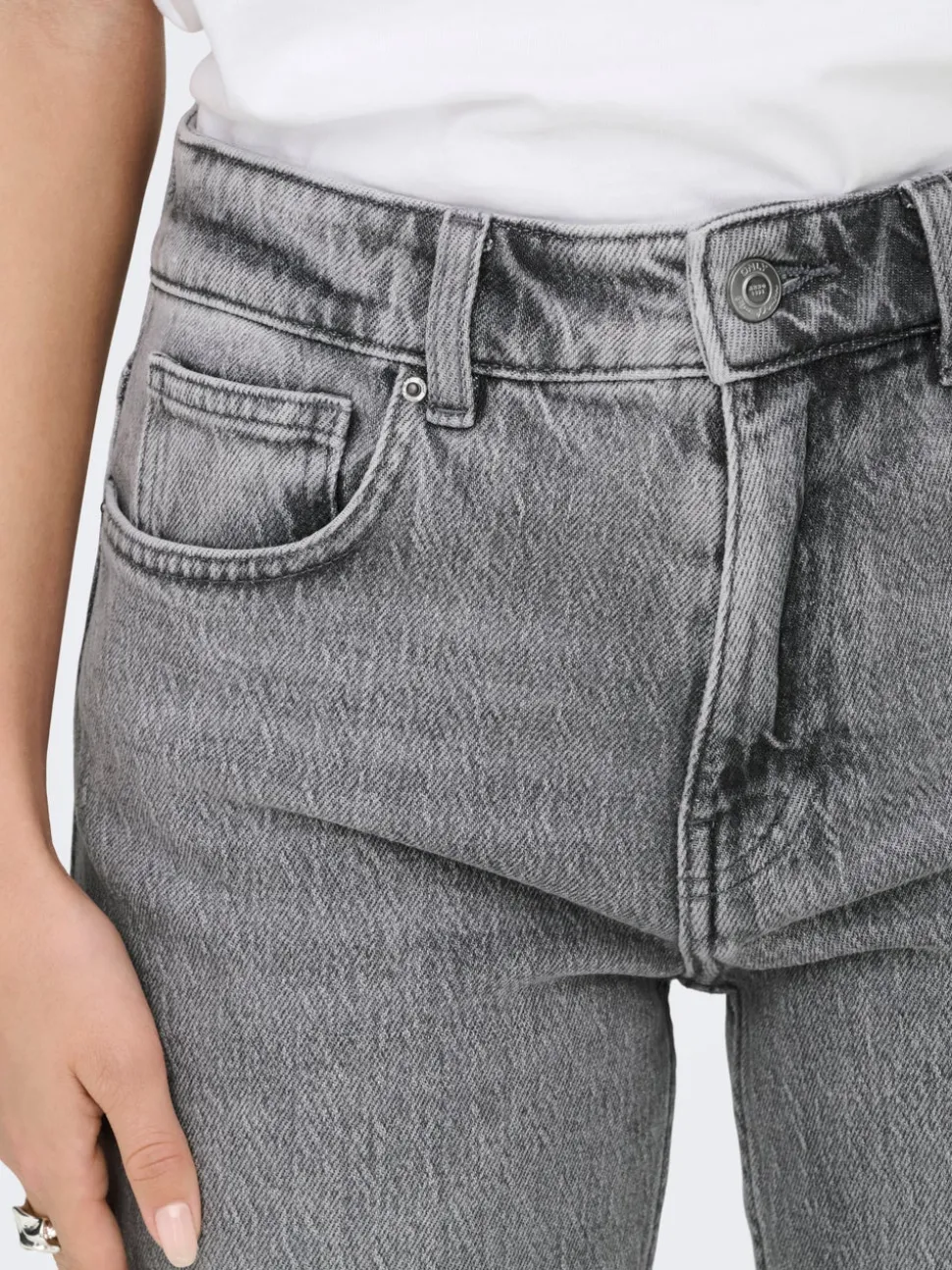ONLEMILY Taille haute Straight Fit Longueur cheville Jeans
