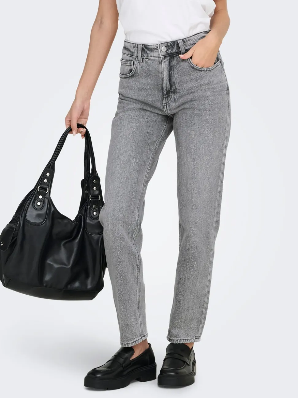 ONLEMILY Taille haute Straight Fit Longueur cheville Jeans