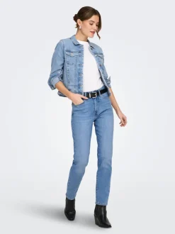 ONLEMILY Taille haute Straight Fit Longueur cheville Jeans
