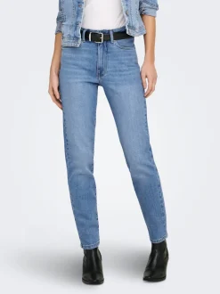 ONLEMILY Taille haute Straight Fit Longueur cheville Jeans