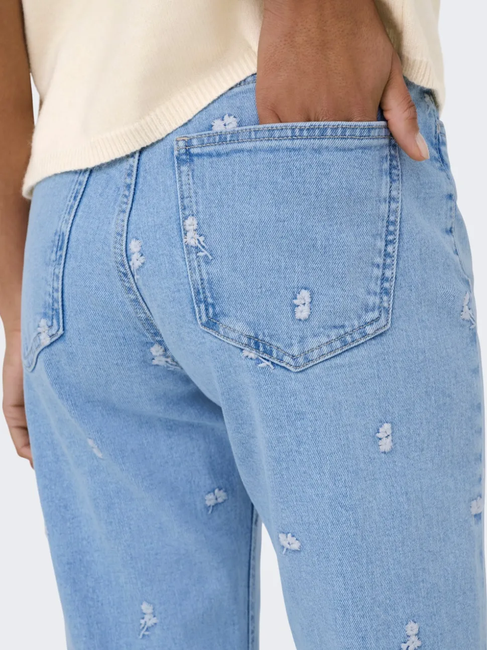 ONLEMILY Taille haute Straight Fit Longueur cheville Jeans