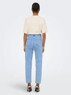 ONLEMILY Taille haute Straight Fit Longueur cheville Jeans