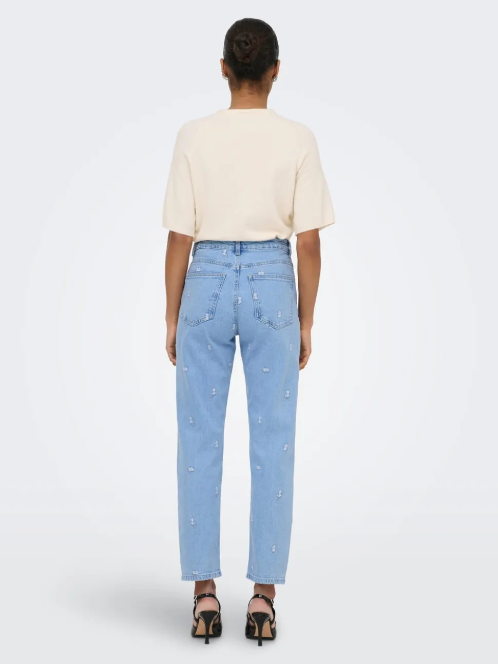 ONLEMILY Taille haute Straight Fit Longueur cheville Jeans