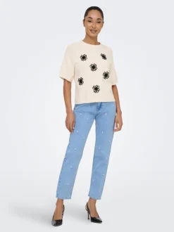 ONLEMILY Taille haute Straight Fit Longueur cheville Jeans