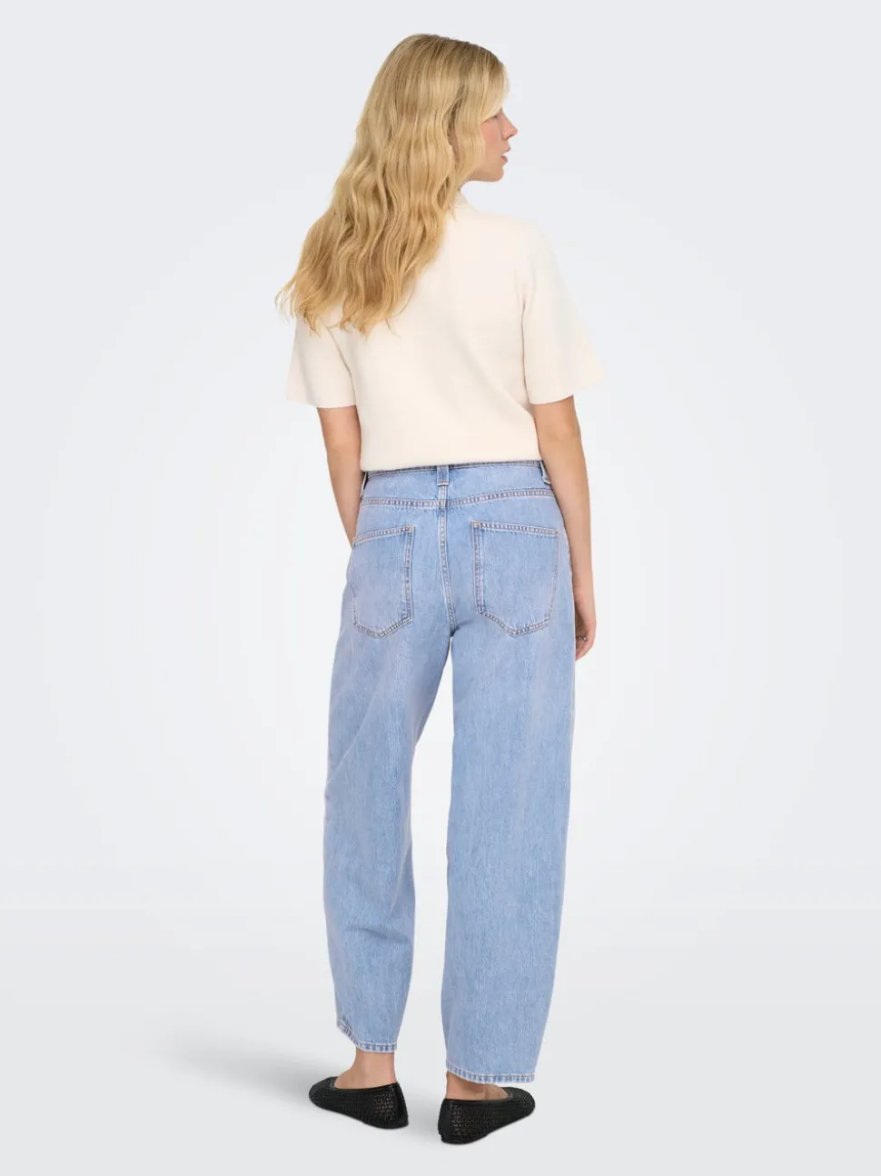 ONLFRANKIE Taille haute Coupe barrel Longueur cheville Jeans