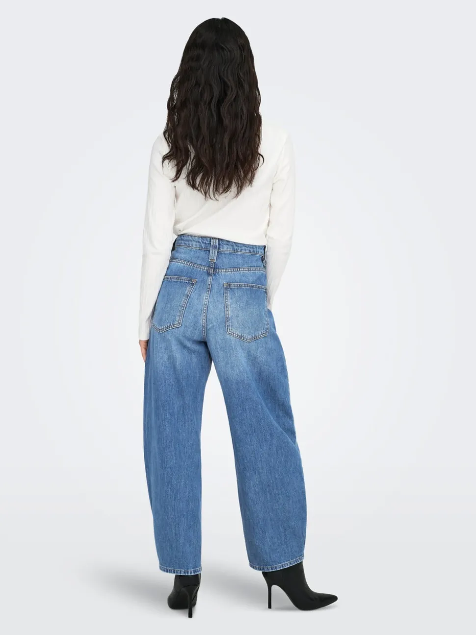 ONLFRANKIE Taille haute Coupe barrel Longueur cheville Jeans
