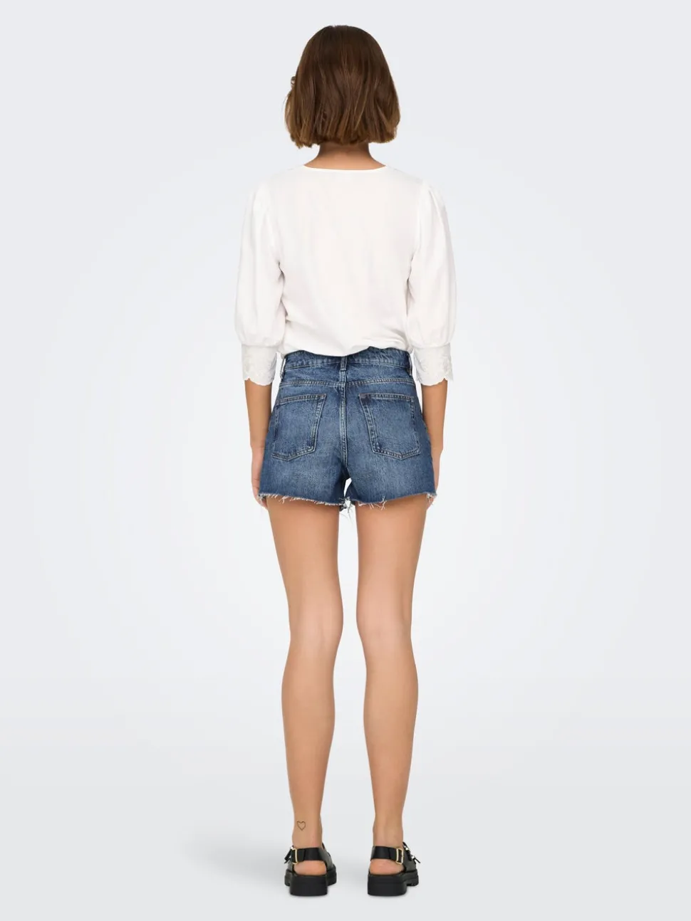 -ONLGABI Taille haute Regular Fit Short en denim