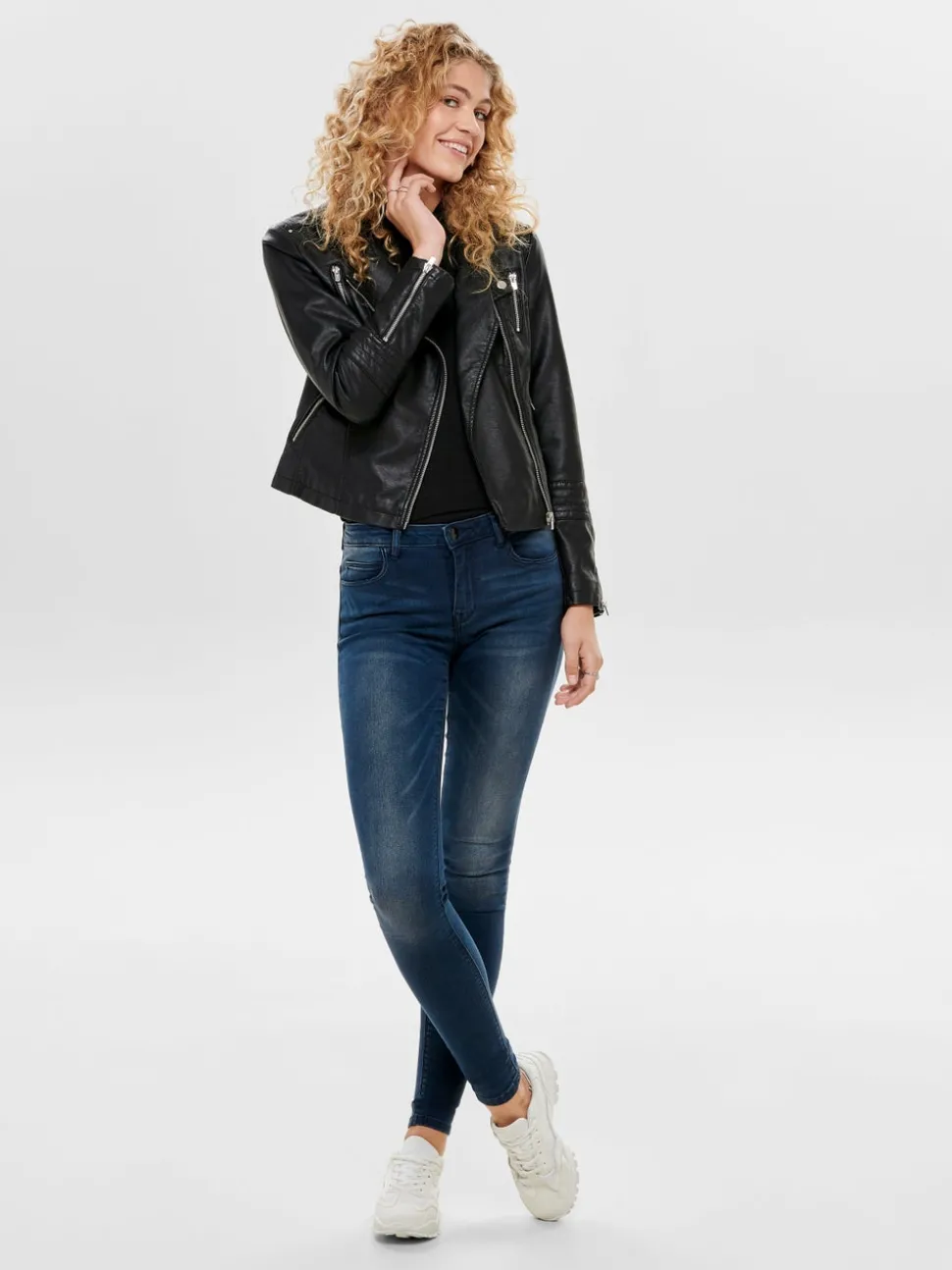 ONLGEMMA Veste en cuir synthétique