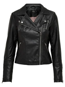 ONLGEMMA Veste en cuir synthétique