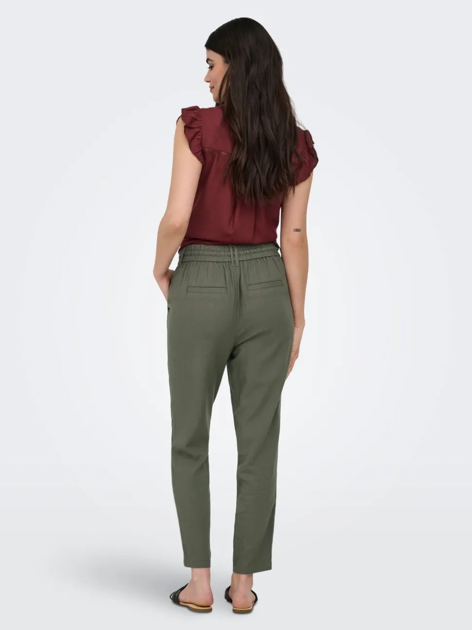 ONLGOA-POPTRASH Comfort Fit Lin Pantalon