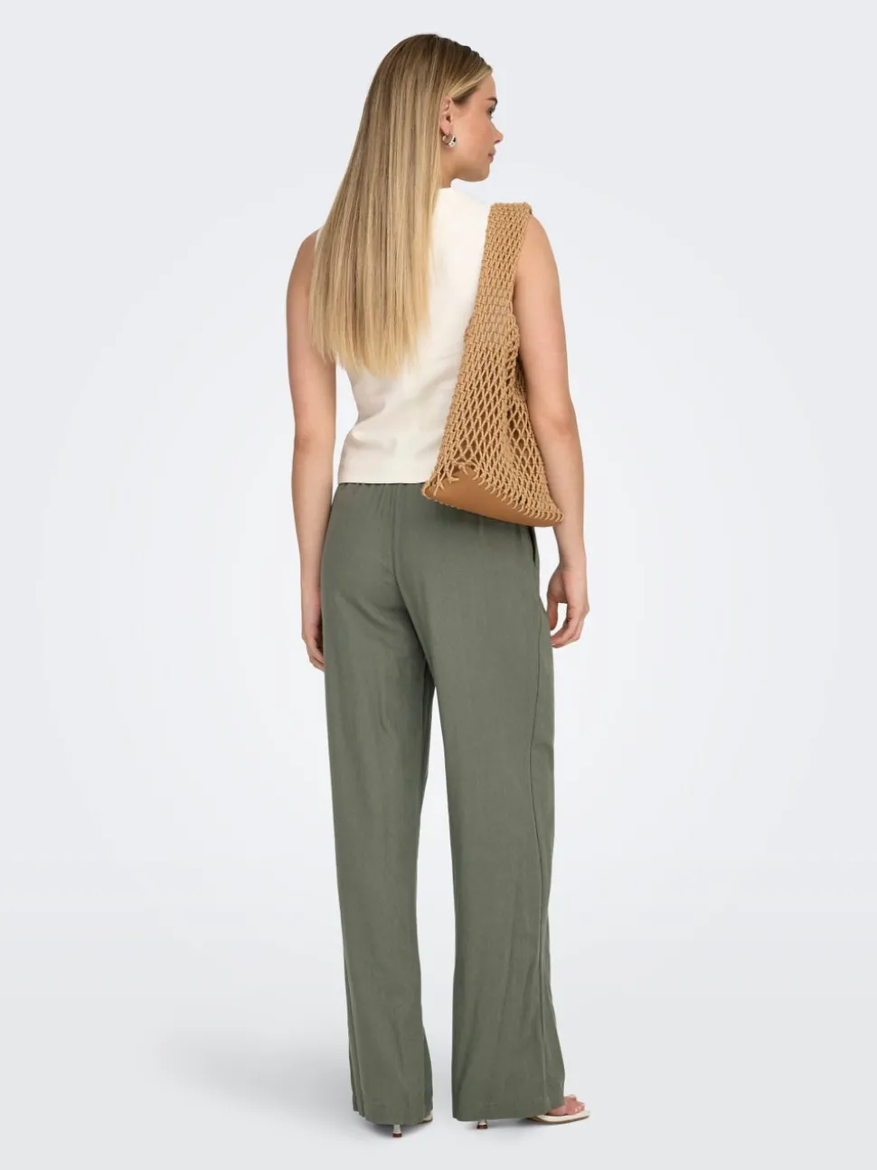 ONLGOA Straight Fit Lin Pantalon