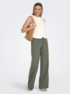ONLGOA Straight Fit Lin Pantalon