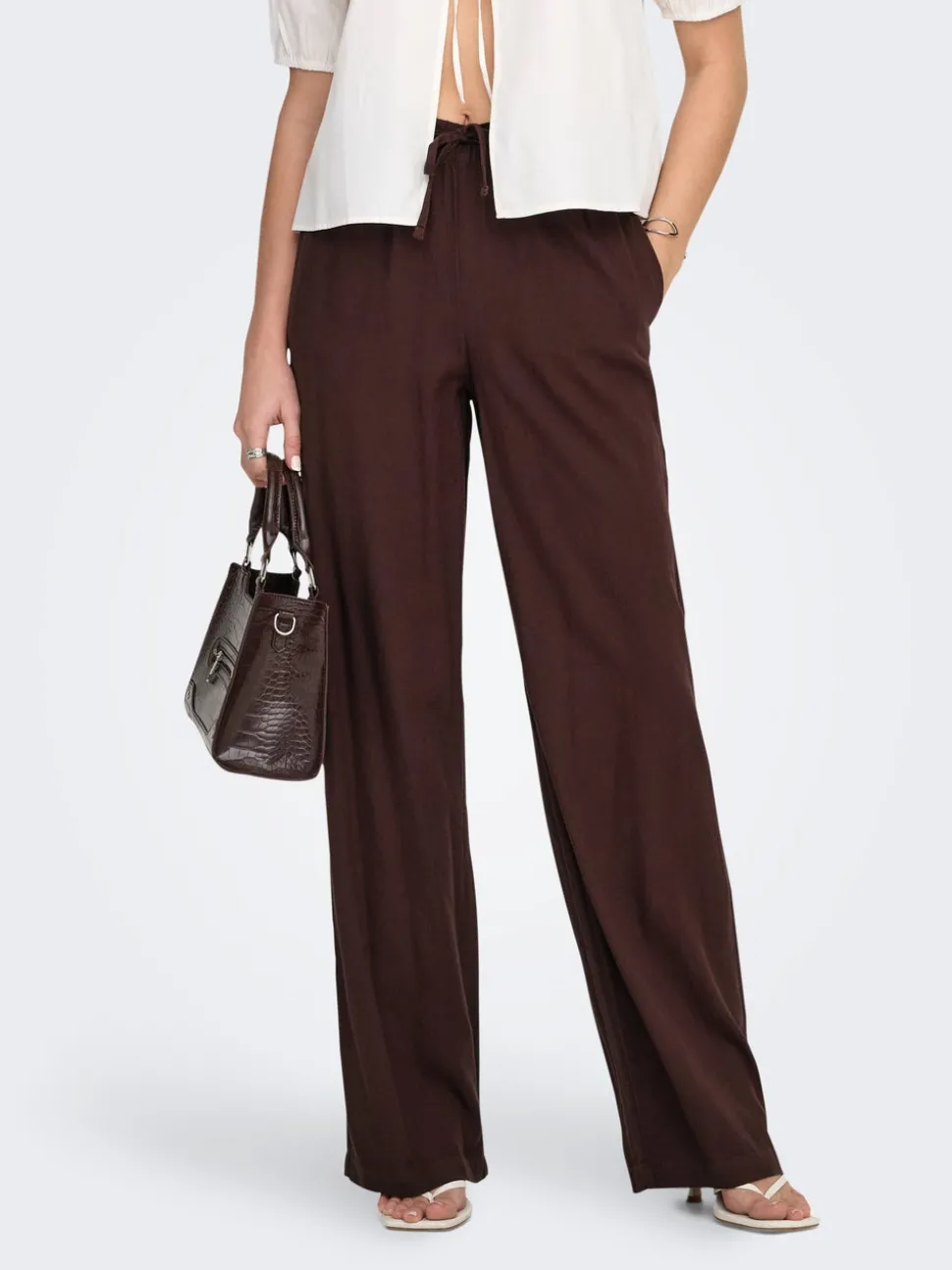 ONLGOA Straight Fit Lin Pantalon